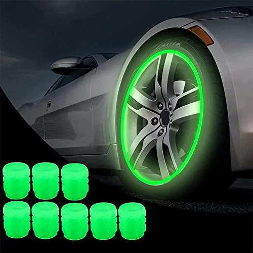 4 PCs । Universal Luminous Tire Valve Cap । CN-20 - Image 3