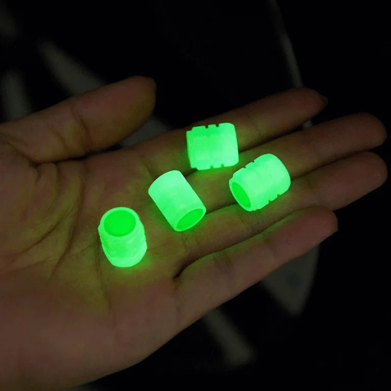 4 PCs । Universal Luminous Tire Valve Cap । CN-20 - Image 4
