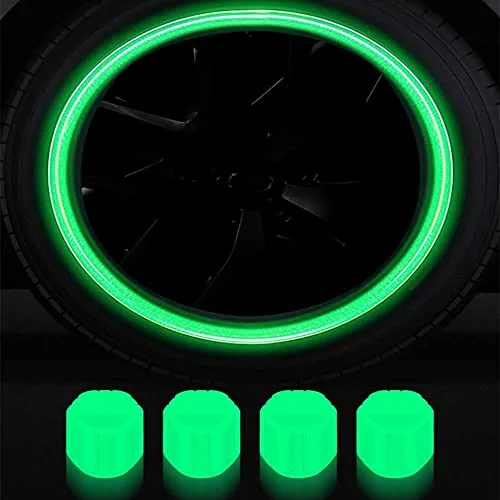 4 PCs । Universal Luminous Tire Valve Cap । CN-20 - Image 12