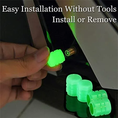 4 PCs । Universal Luminous Tire Valve Cap । CN-20 - Image 14