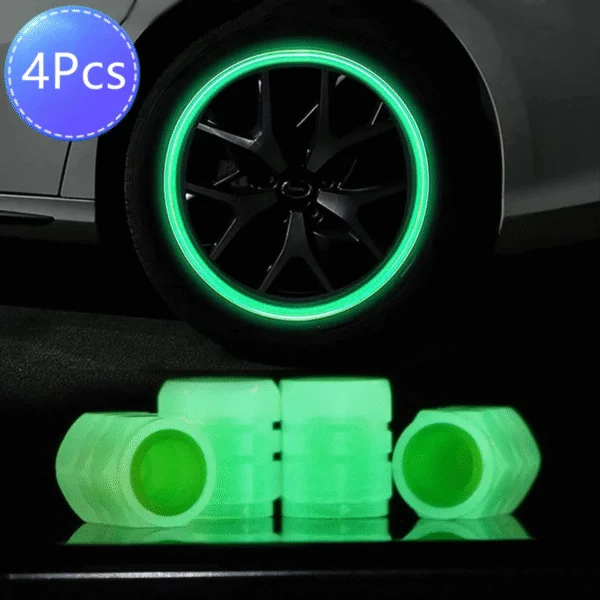 4 PCs । Universal Luminous Tire Valve Cap । CN-20 - Image 16