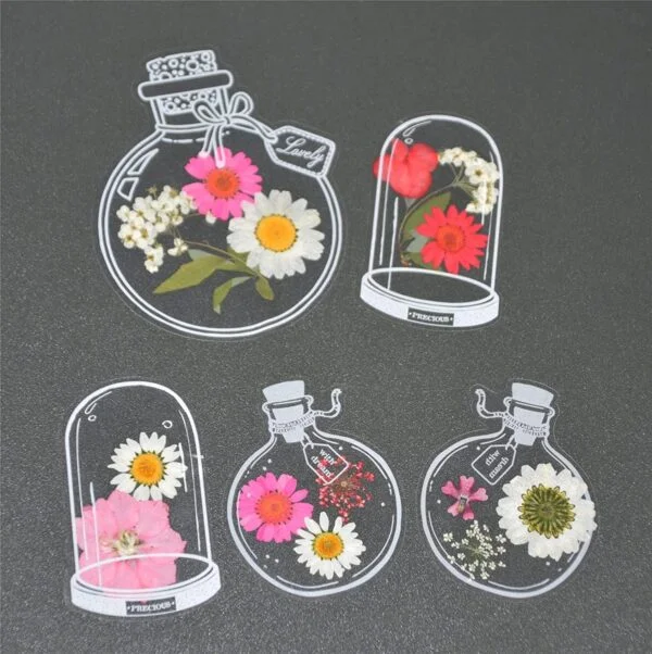 50 PCs । Flower Storage Clear Book Mark । CN-52 - Image 6
