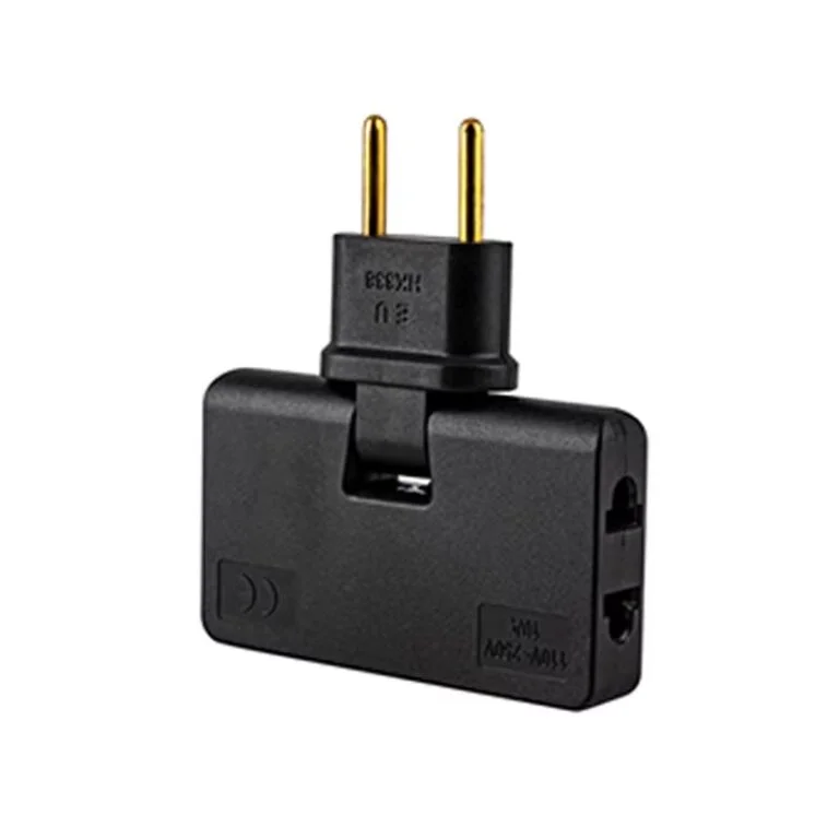 3 PCs । 3-in-1 Rotatable EU Plug Adapter । CN-65 - Image 3