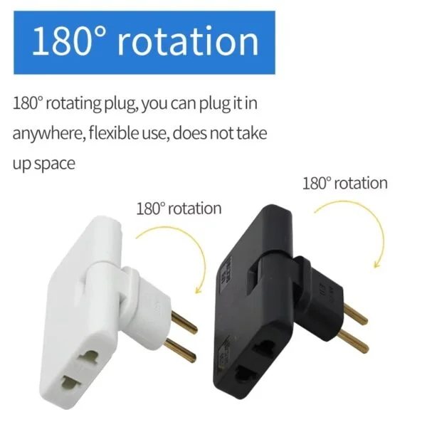 3 PCs । 3-in-1 Rotatable EU Plug Adapter । CN-65 - Image 6