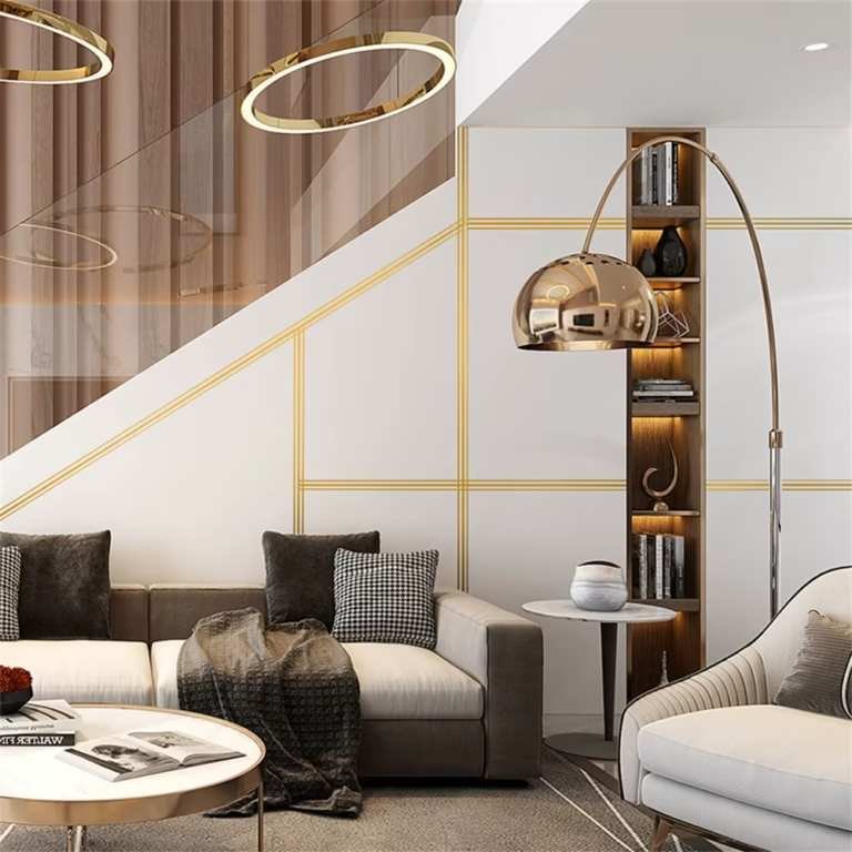 1 PC । Self-Adhesive 3-Line Waterproof Tiles Gap Tape (Golden) । CN-16 - Image 3
