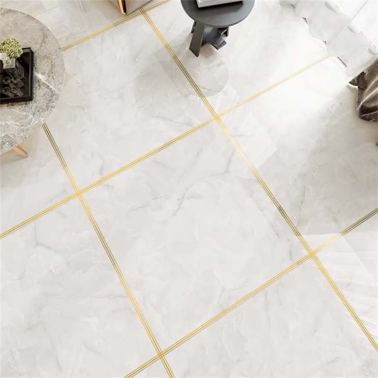 2 PCs । Self-Adhesive 3-Line Waterproof Tiles Gap Tape (Golden) । CN-16 - Image 4