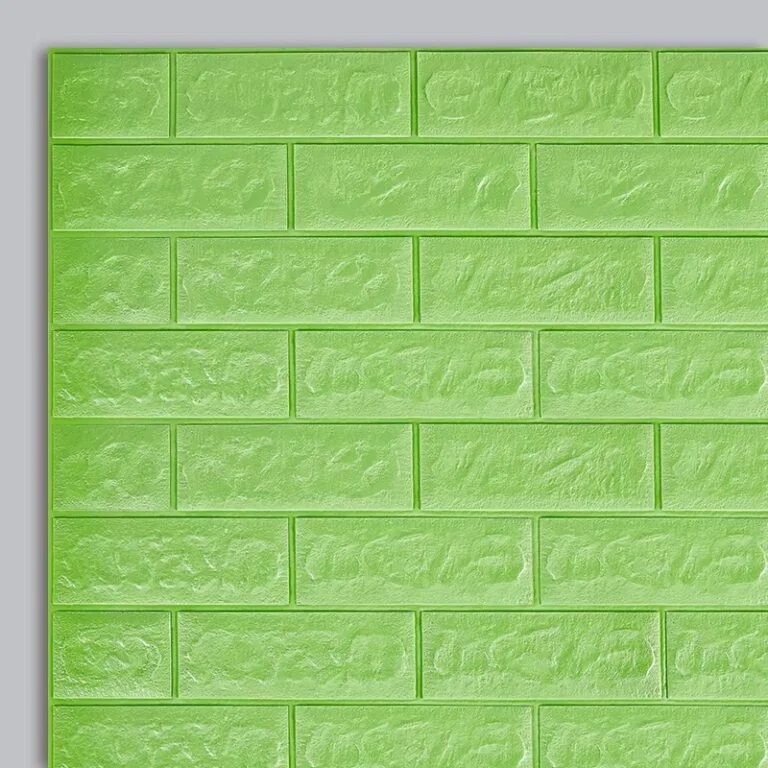Light Green । Self-Adhesive 3D Brick Pattern Foam Wall Sticker (27×120 inch) । CN-75