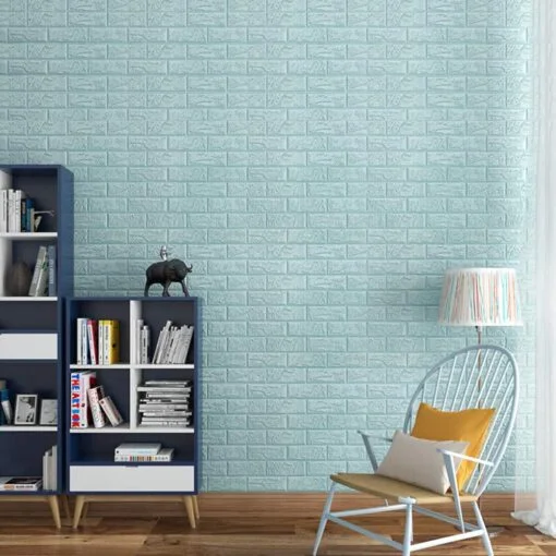Sky । Self-Adhesive 3D Brick Pattern Foam Wall Sticker (27×120 inch) । CN-75 - Image 4