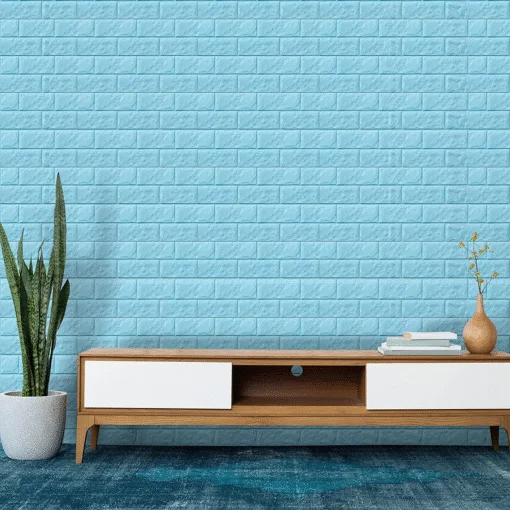 Sky । Self-Adhesive 3D Brick Pattern Foam Wall Sticker (27×120 inch) । CN-75 - Image 6