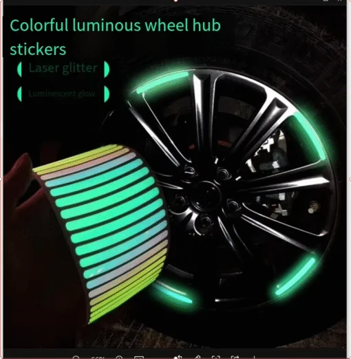 40 PCs । Self-Adhesive Luminous Wheel Rim Sticker । CN-86 - Image 6