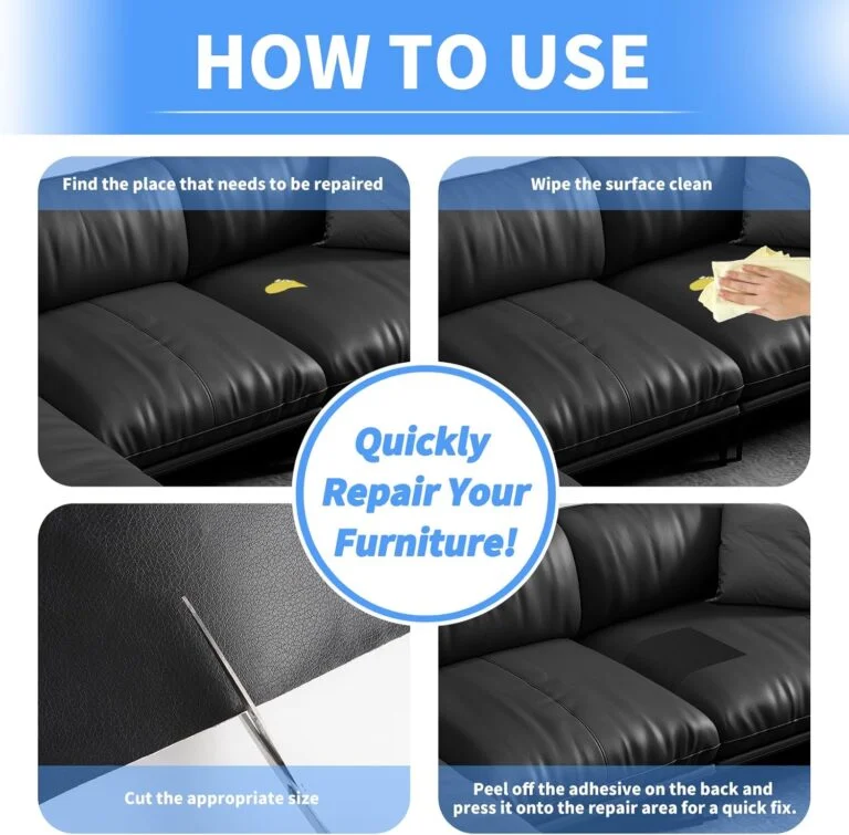 Black । Self-Adhesive PU Leather Repair Patch (13.5×54 inch) । CN-74 - Image 3