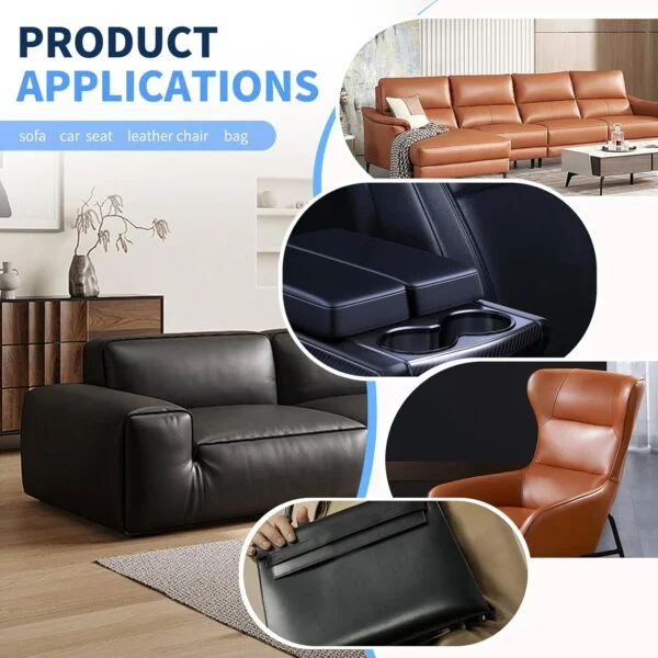 Black । Self-Adhesive PU Leather Repair Patch (13.5×54 inch) । CN-74 - Image 6