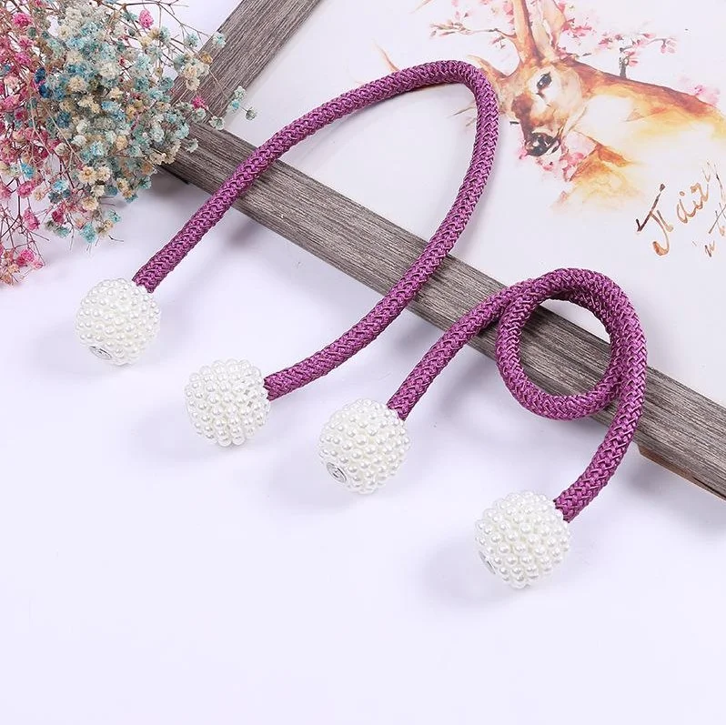 Purple । Magnetic Curtain Tieback with Big Pearl Ball (1 Pair) । CN-28 - Image 4