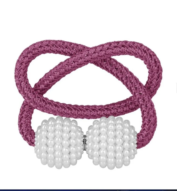 Purple । Magnetic Curtain Tieback with Big Pearl Ball (1 Pair) । CN-28 - Image 5