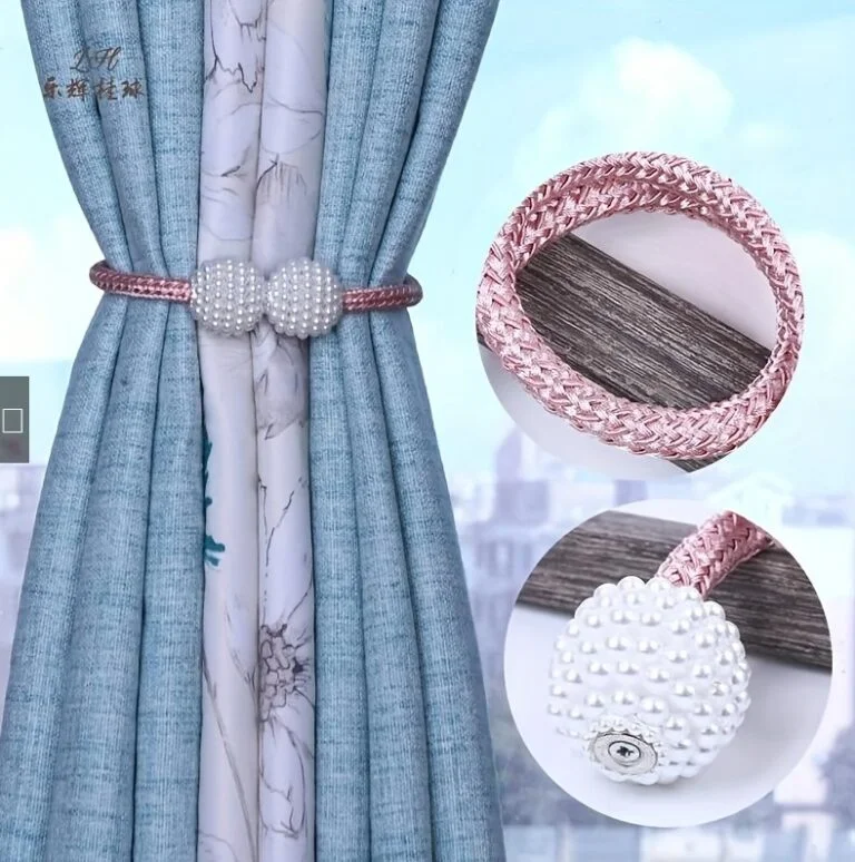 Purple । Magnetic Curtain Tieback with Big Pearl Ball (1 Pair) । CN-28 - Image 6
