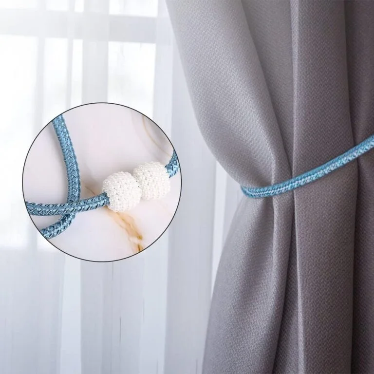 Blue । Magnetic Curtain Tieback with Big Pearl Ball (1 Pair) । CN-28 - Image 3