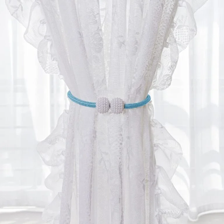 Blue । Magnetic Curtain Tieback with Big Pearl Ball (1 Pair) । CN-28 - Image 5