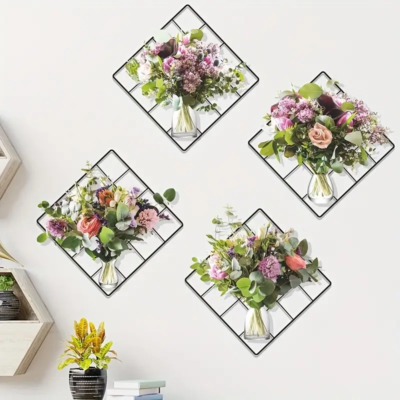 3D Flower Bouquet Vase Wall Sticker (29.3x29.3 cm) । CN-04 - Image 5