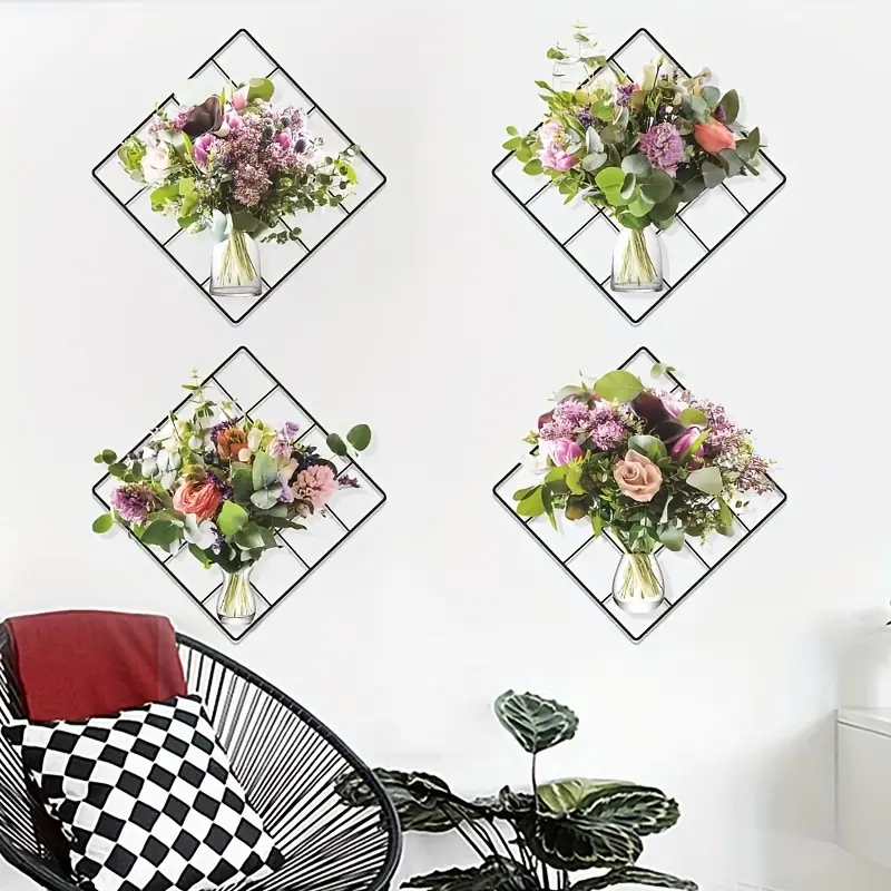 3D Flower Bouquet Vase Wall Sticker (29.3x29.3 cm) । CN-04 - Image 6