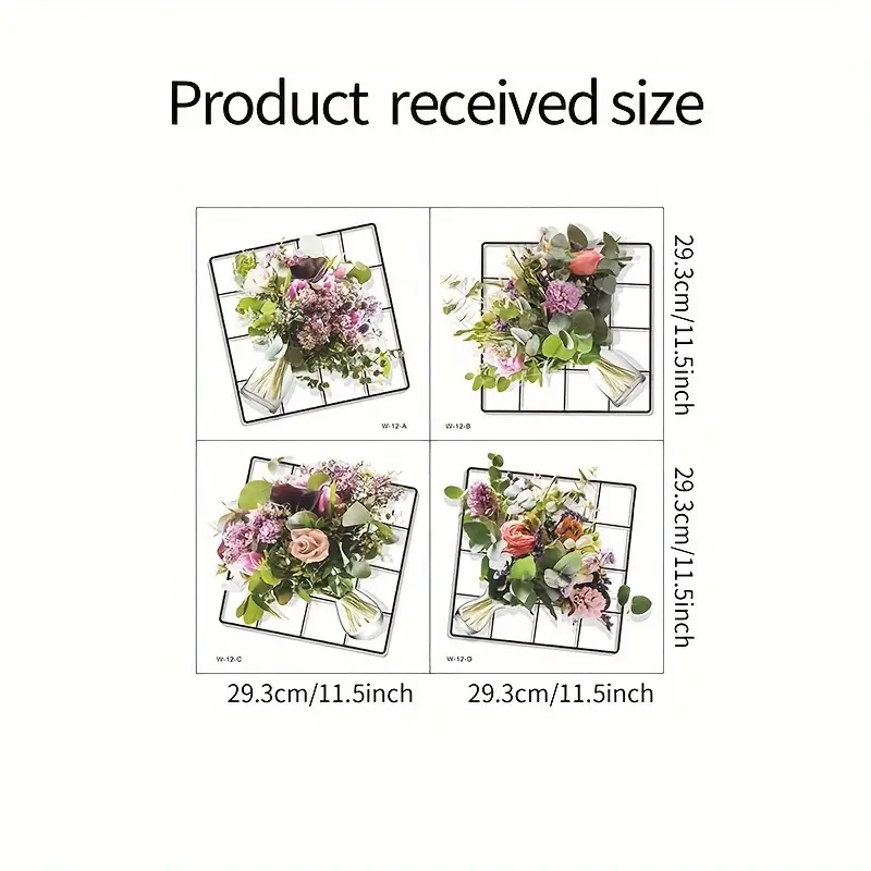 3D Flower Bouquet Vase Wall Sticker (29.3x29.3 cm) । CN-04 - Image 7