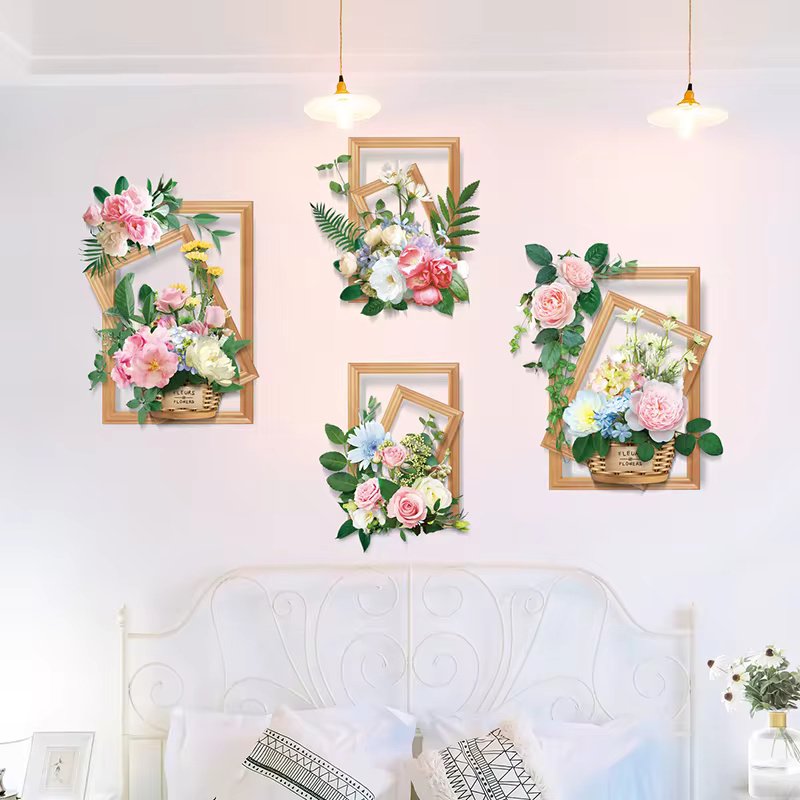 3D Flower Bouquet Basket Wall Sticker (64x78 cm) । CN-13 - Image 4