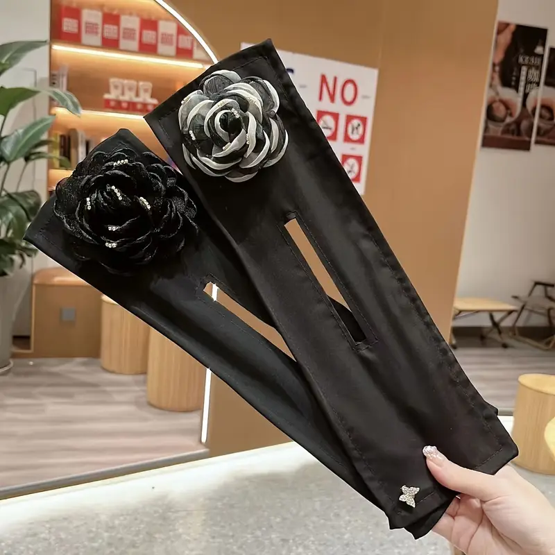 2 PCs । Rose Hair Bun Maker Hair Clip । CN-130 - Image 4
