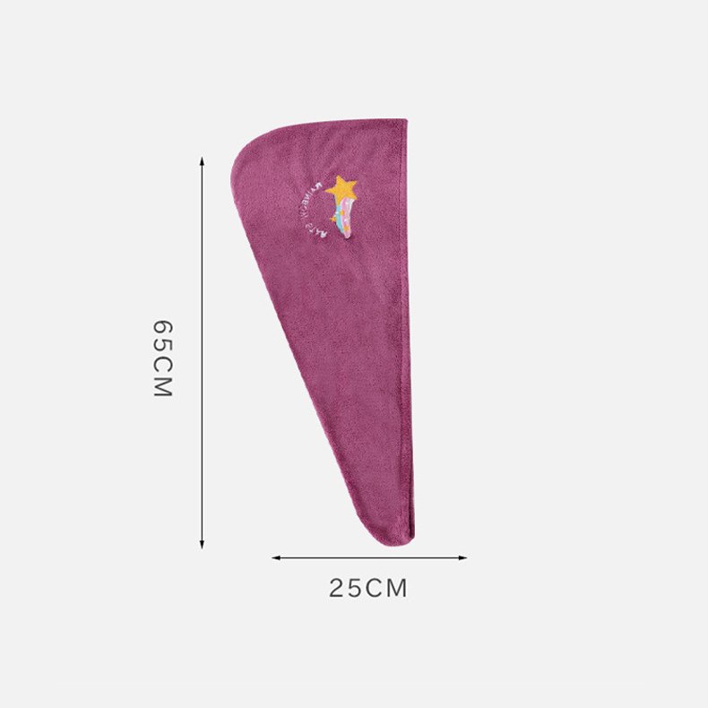Purple । Microfiber Hair Drying Towel Shower Cap । CN-132 - Image 5