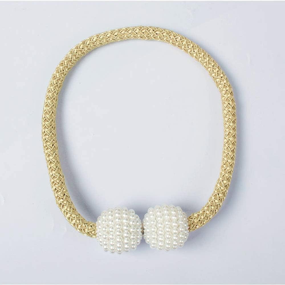 Golden । Magnetic Curtain Tieback with Big Pearl Ball (1 Pair) । CN-28 - Image 5