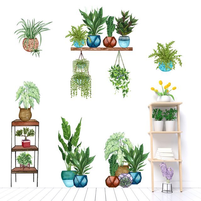 3D Tropical Vine Plant Potted Wall Sticker । CN-07 - Image 4