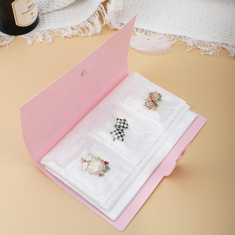 Anti-Oxidation Jewelry Album with Zip Lock Bag (Pink) । CN-62
