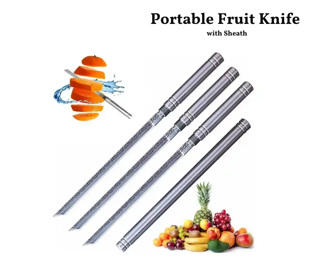 2 PCs। Multiuse Metal Knife with Sheath (19 cm) । CN-49