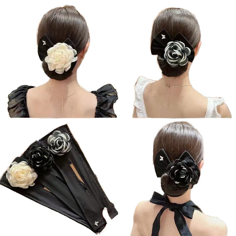 2 PCs । Rose Hair Bun Maker Hair Clip । CN-130