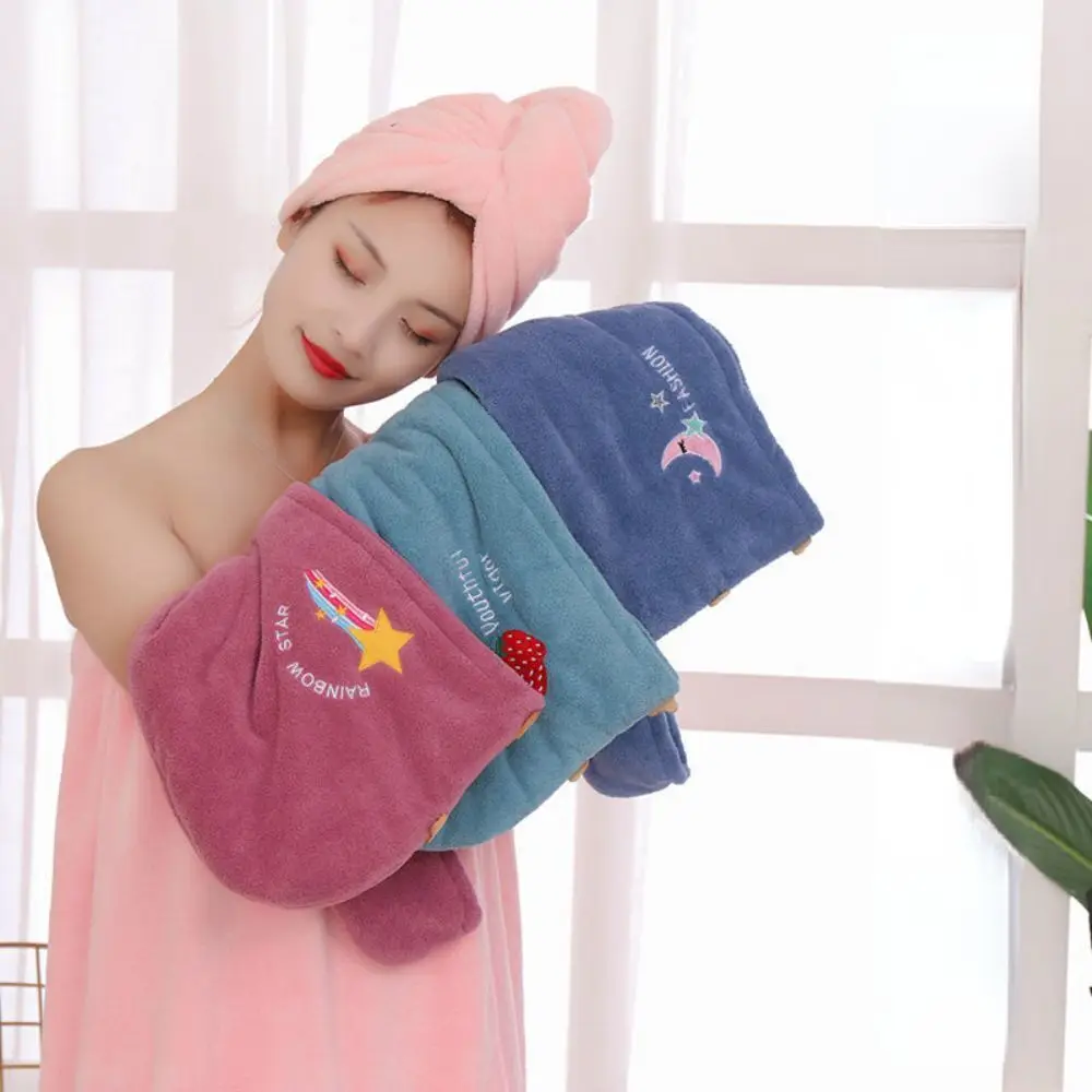 Blue । Microfiber Hair Drying Towel Shower Cap । CN-132