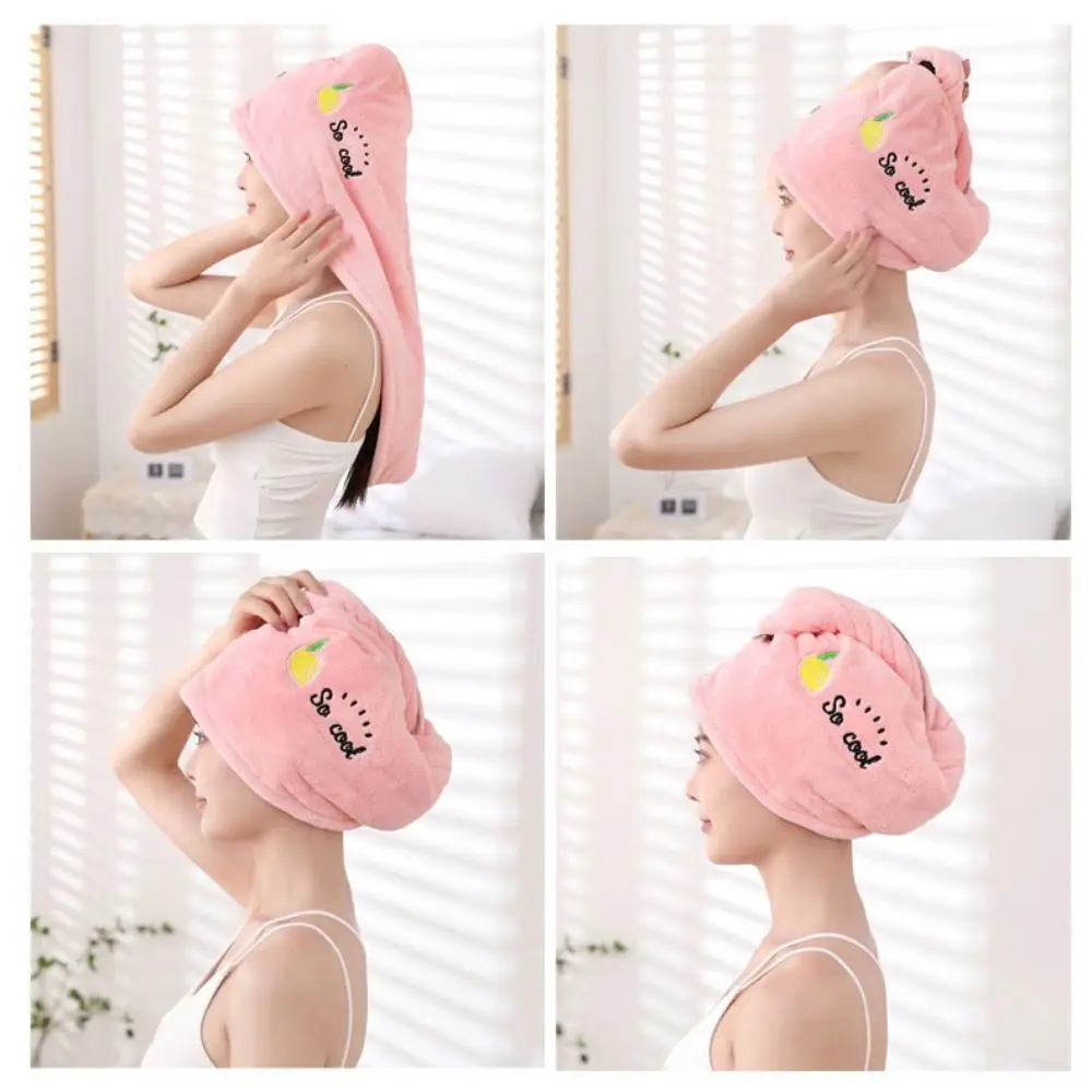 Pink । Microfiber Hair Drying Towel Shower Cap । CN-132