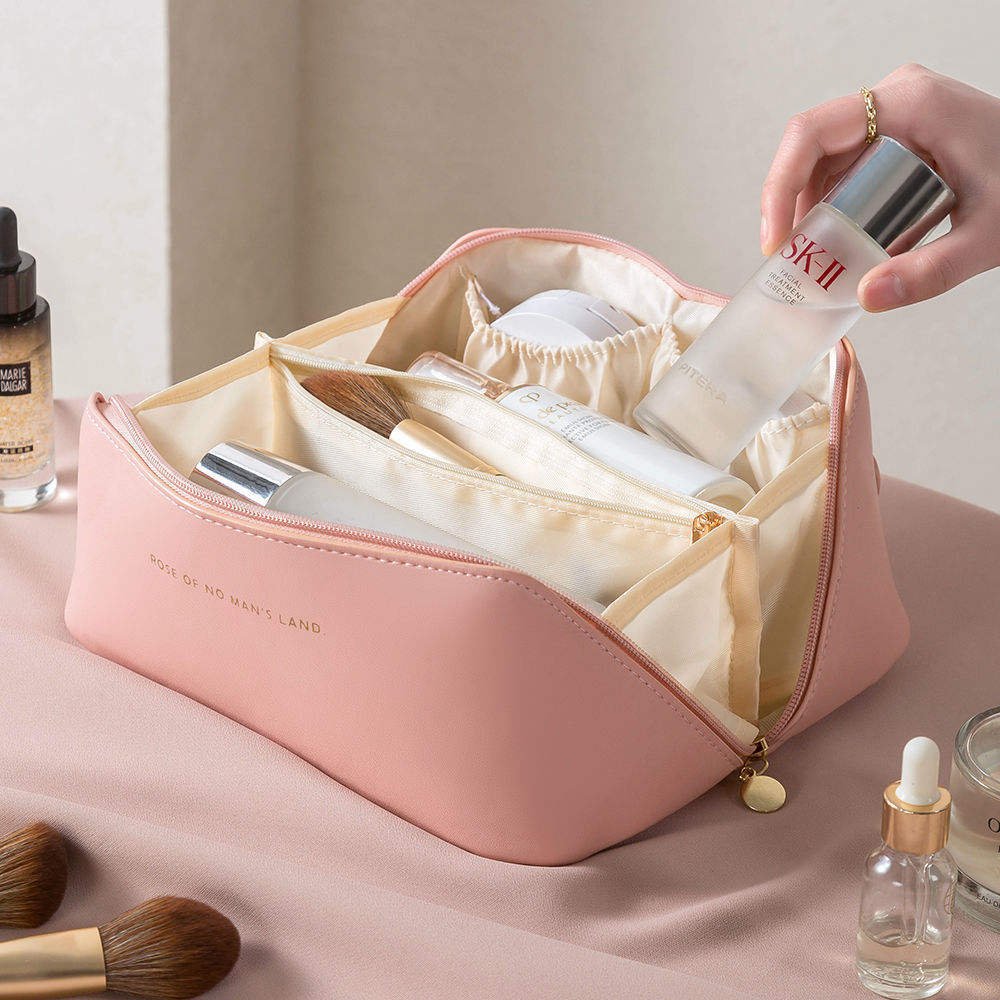 Pink । PU Leather Travel Cosmetic Bag । CN-131